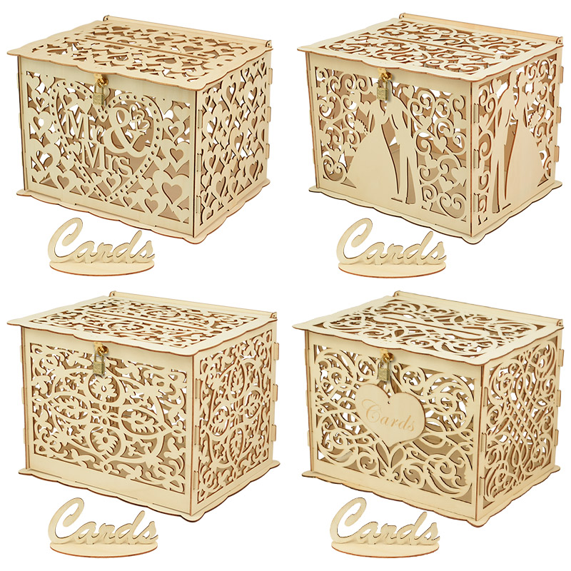 Wedding Card Box - 30X24X21cm DIY Wedding Gift Card Box