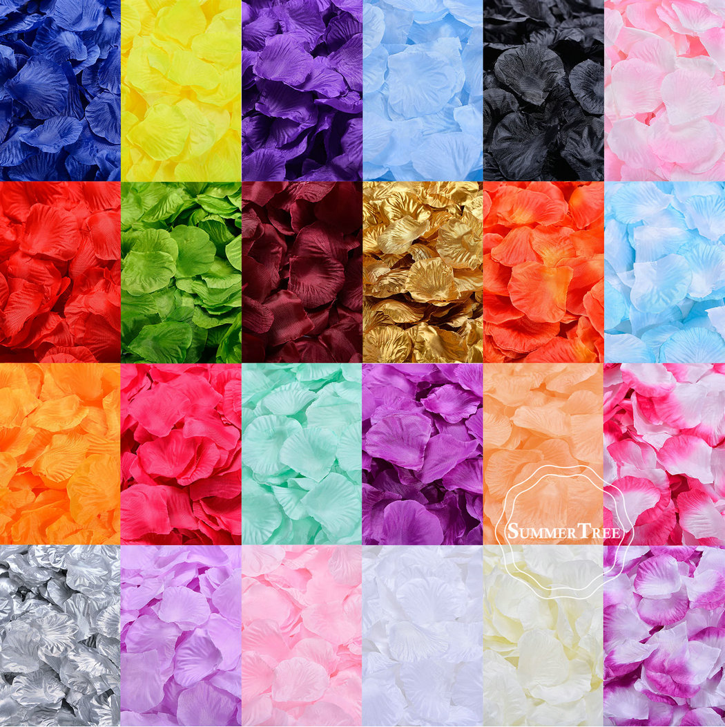 Supply Wedding Venue - 100pcs/pack Silk Rose Petals Table Confetti