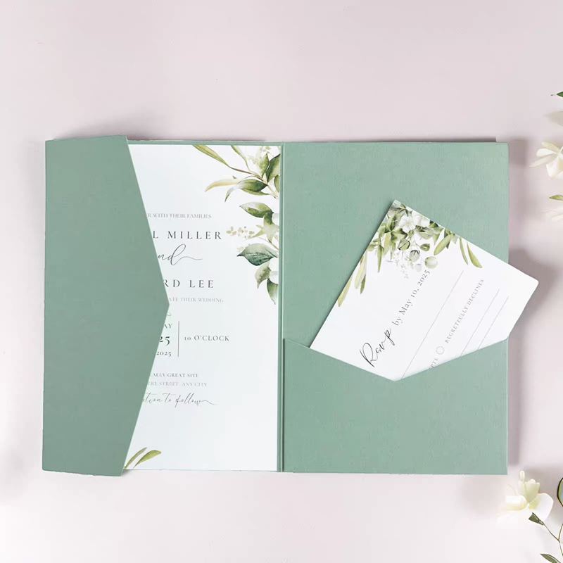 Wedding Supply Business - 30pcs 18x13cm Green Envelopes for Wedding