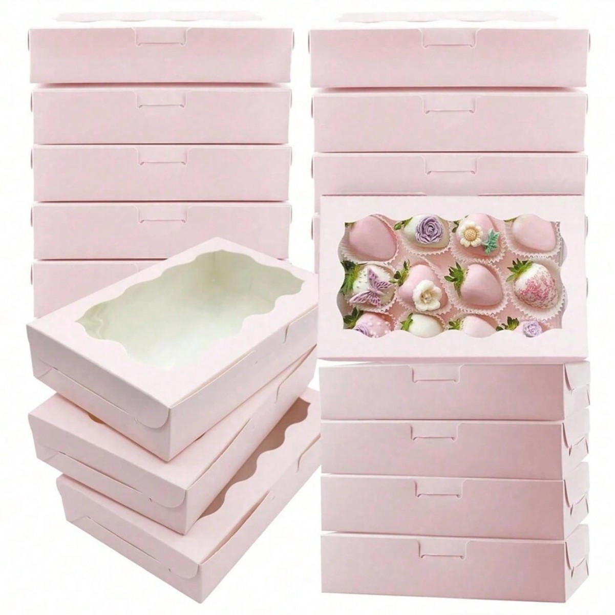 Wedding Event Supply - 10/30/50Pcs Kraft Paper Cake Candy Boxes