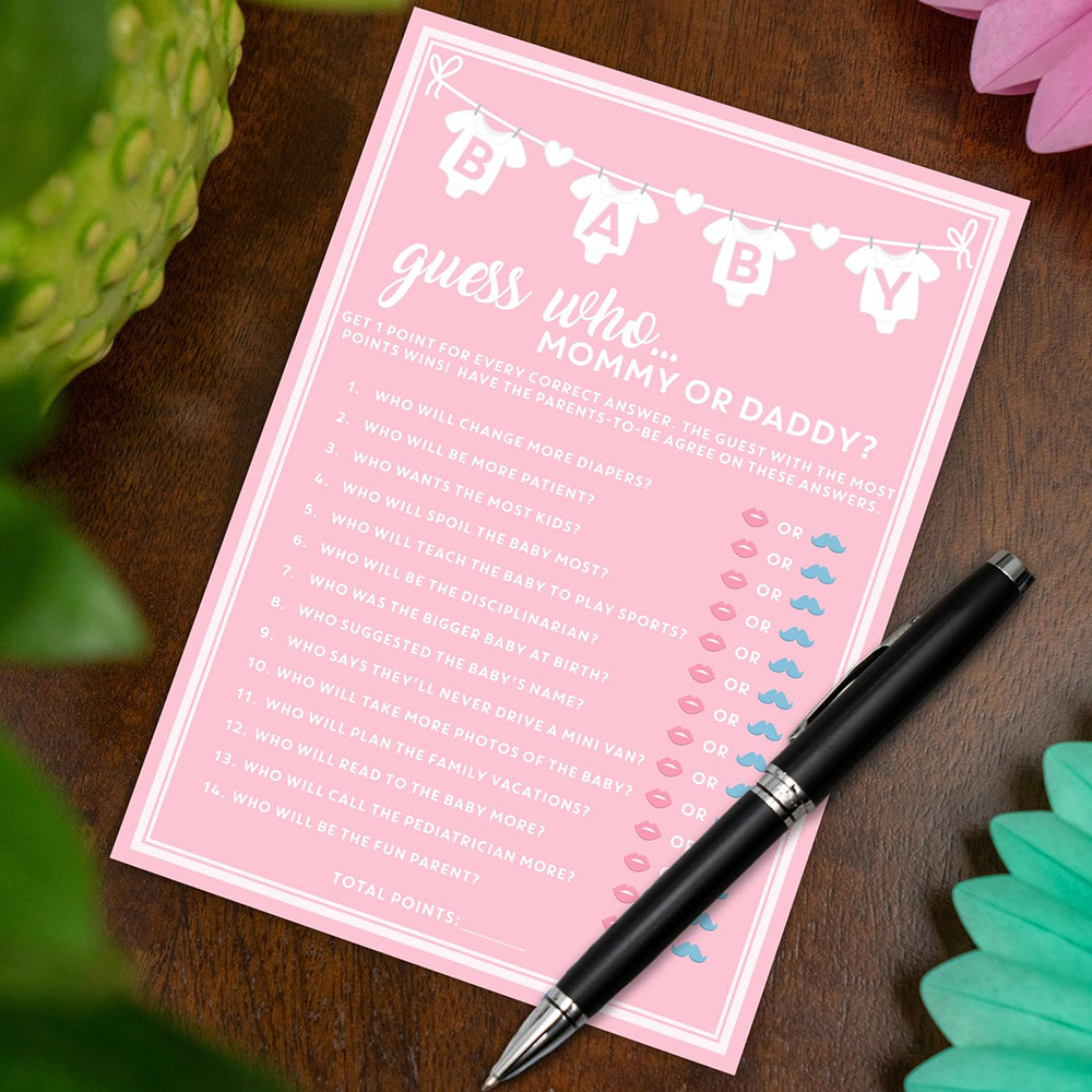 Wedding Supply Business - 10pcs Baby Shower Guess Who Mommy