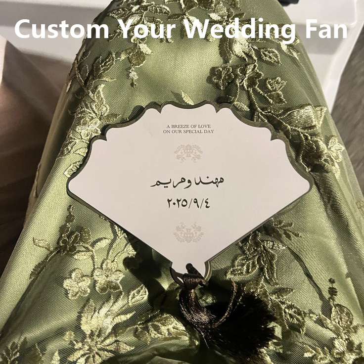 Wedding Supply Business - Custom Luxury Wedding Fan Personalized Ceremony
