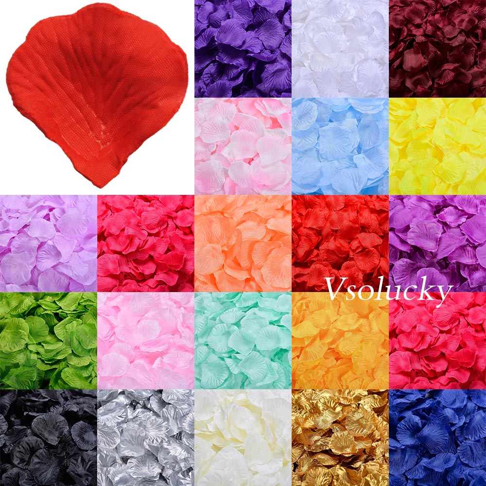 Supply Wedding Venue - 100pcs Silk Rose Petals Table Confetti