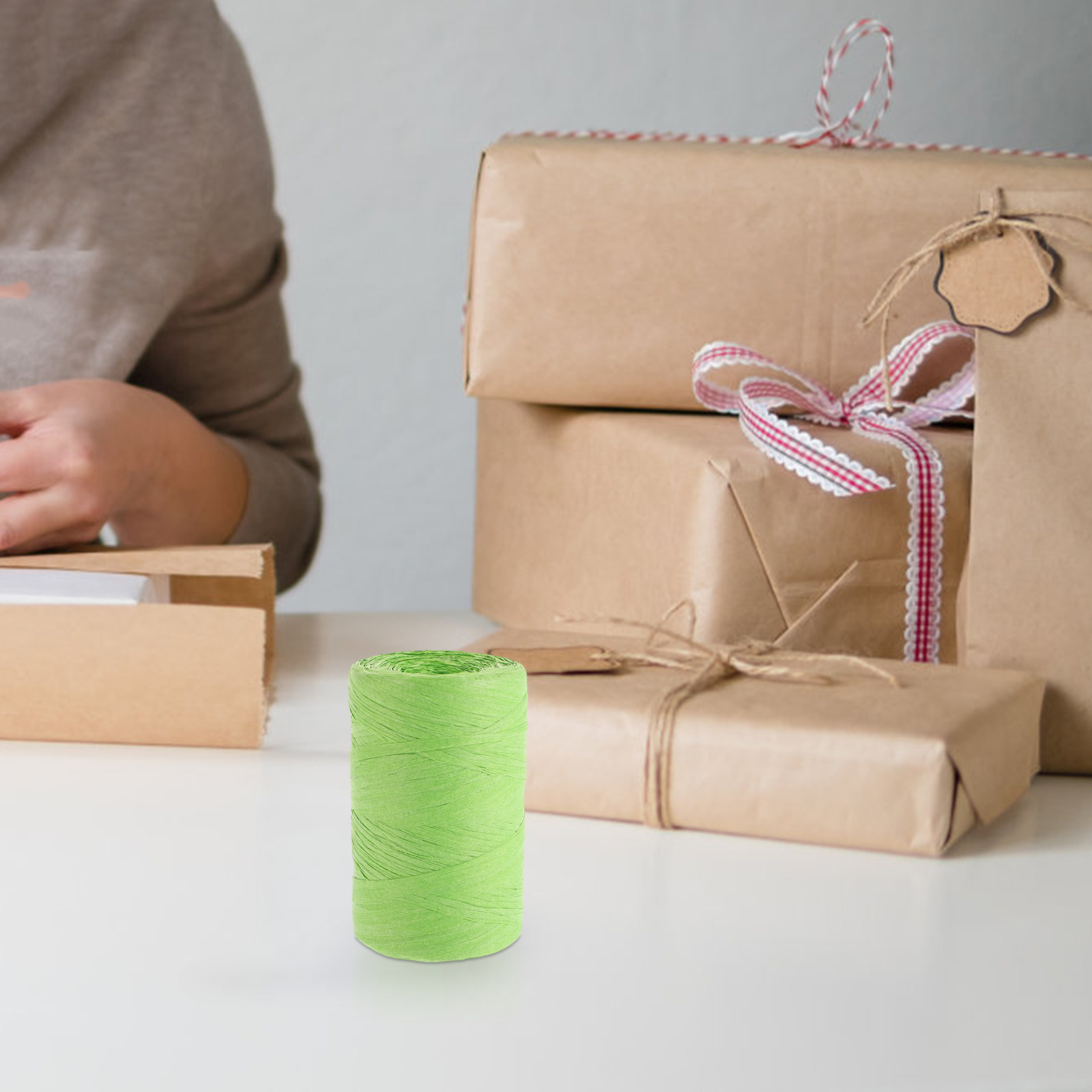 Colored Raffia Paper String Fl - Papercraft Supply Ribbon 评论和价格