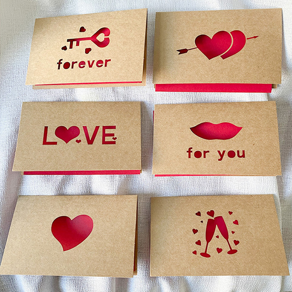 Love Gift Cards Red Kraft Pape - Wedding Supply Business 评论和价格