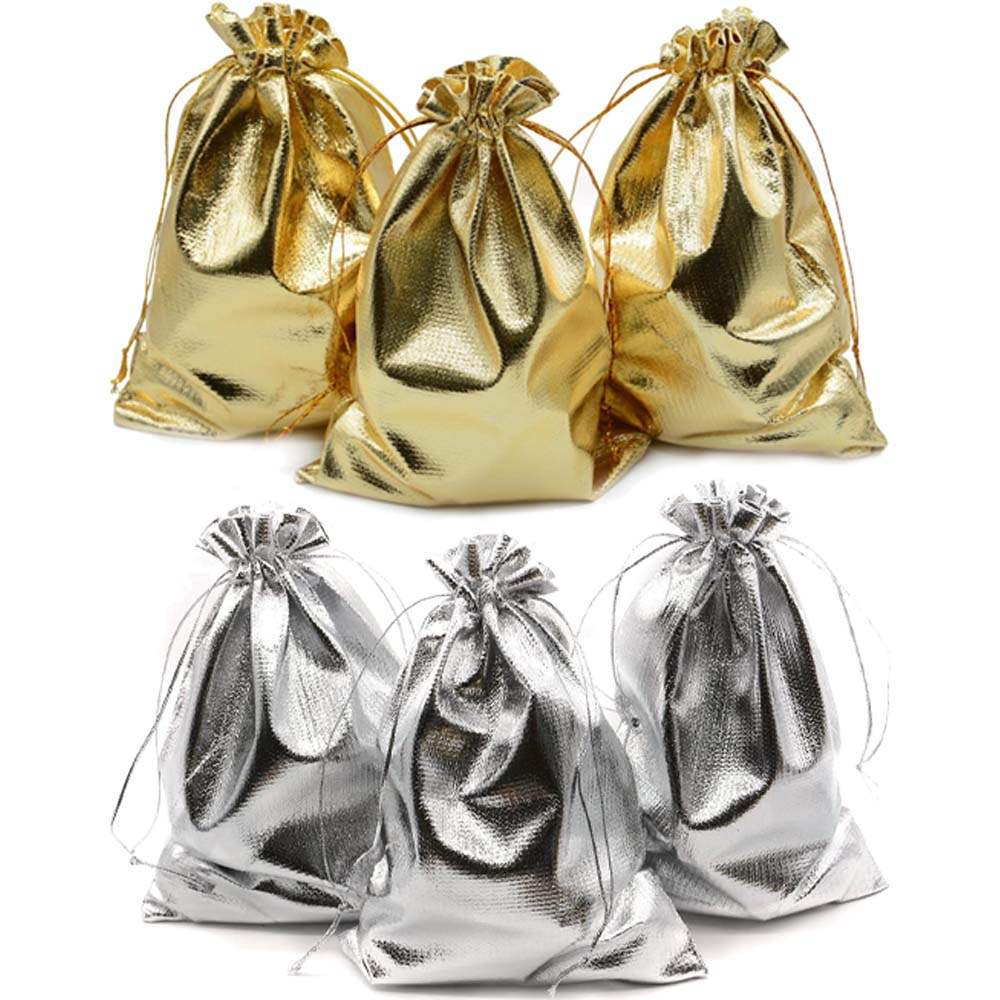 50Pcs Gold Silver Drawstring O - Wedding Supply Business 评论和价格