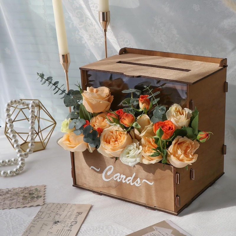 DIY Wooden Wedding Card Box St - Wedding Card Box 评论和价格