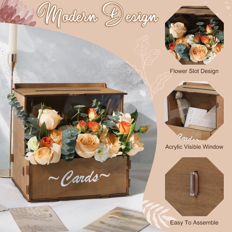 DIY Wooden Wedding Card Box St - Wedding Card Box 评论和价格