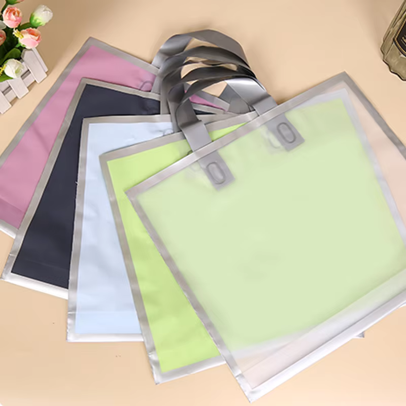 50Pcs Frosted hand shopping ba - Wedding Party Supply Store 评论和价格