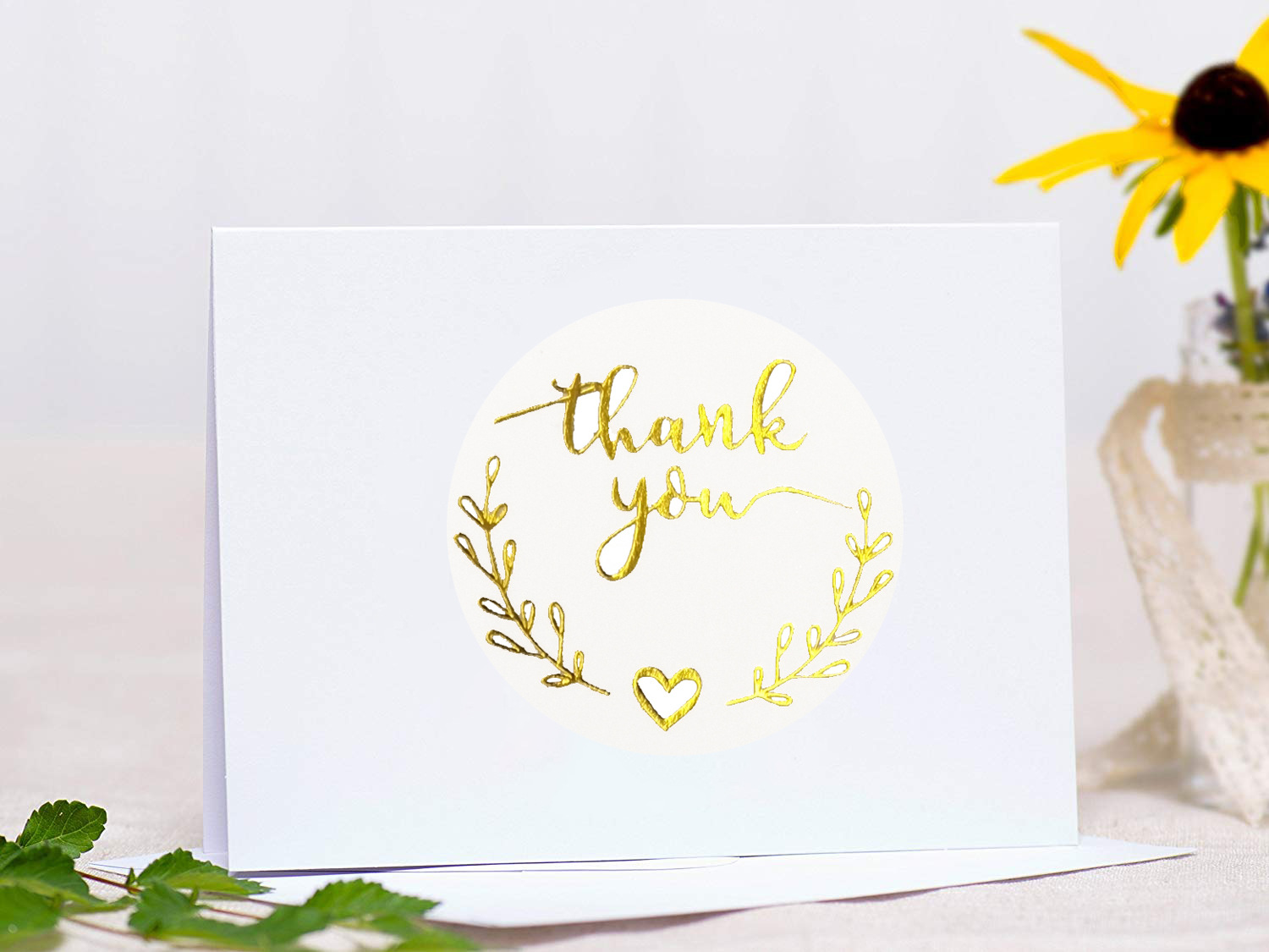 100-500pcs Gold Thank You Stic - Wedding Supply Business 评论和价格