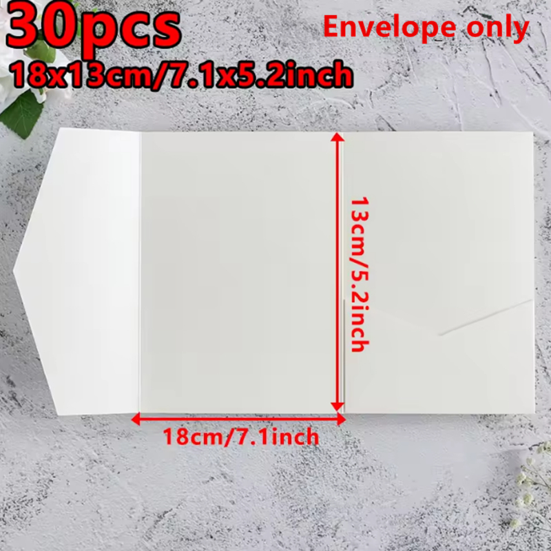 30pcs 18x13cm Green Envelopes  - Wedding Supply Business 评论和价格