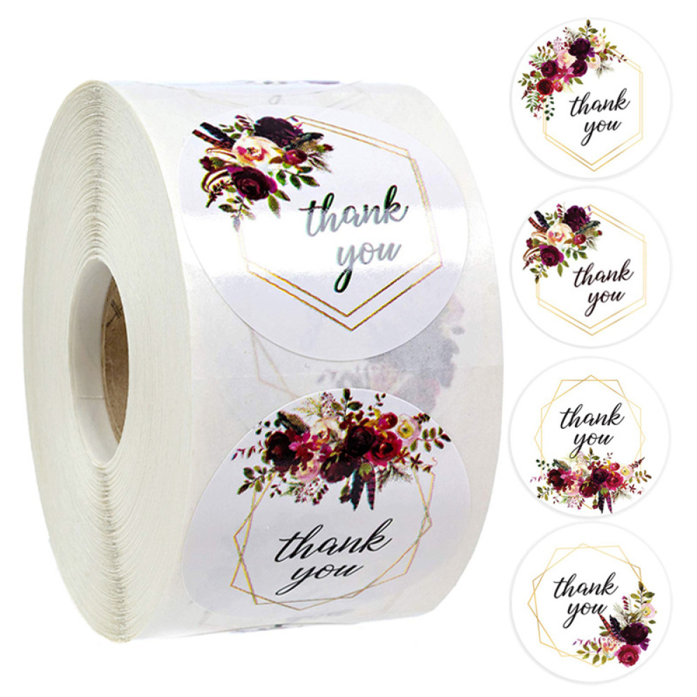 Adhesive Floral Thank You Stic - Wedding Supply Business 评论和价格