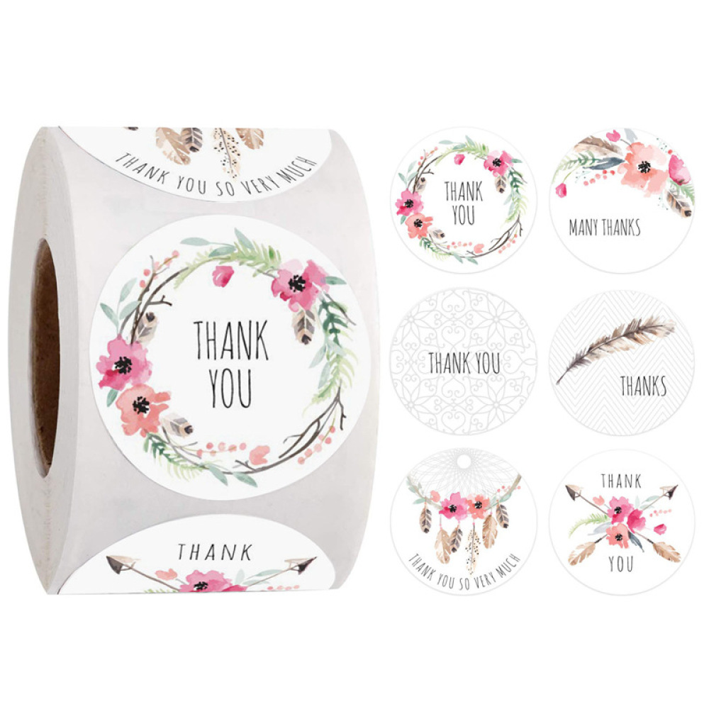 Adhesive Floral Thank You Stic - Wedding Supply Business 评论和价格