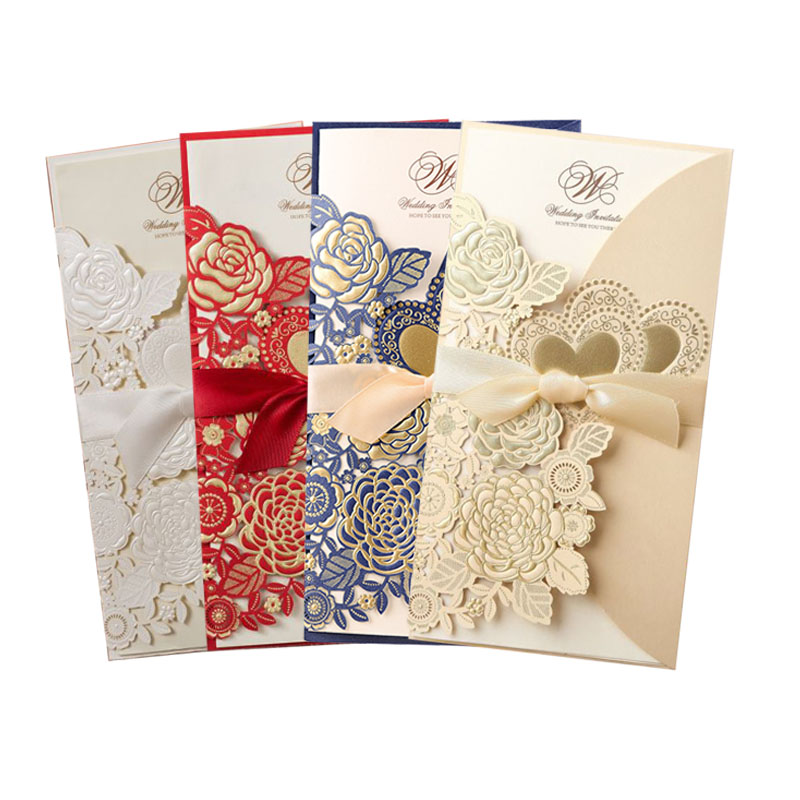 5/10Pcs Laser Cut Wedding Invi - Wedding Supply Business 评论和价格