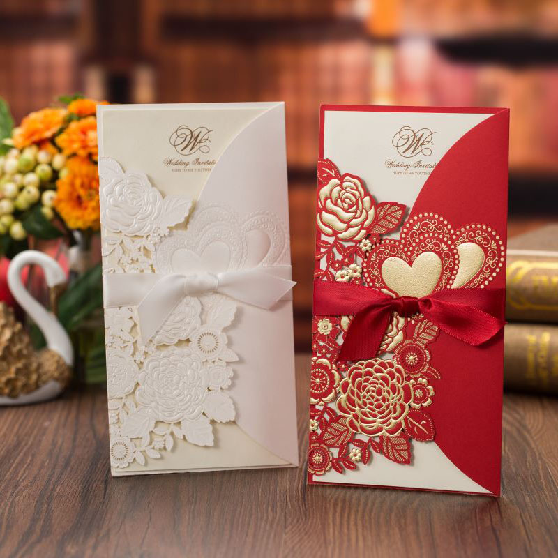 5/10Pcs Laser Cut Wedding Invi - Wedding Supply Business 评论和价格