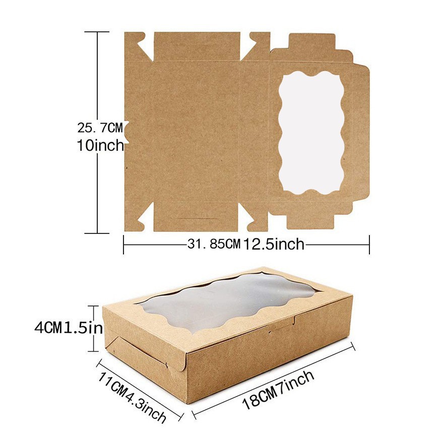 10/30/50Pcs Kraft Paper Cake C - Wedding Event Supply 评论和价格