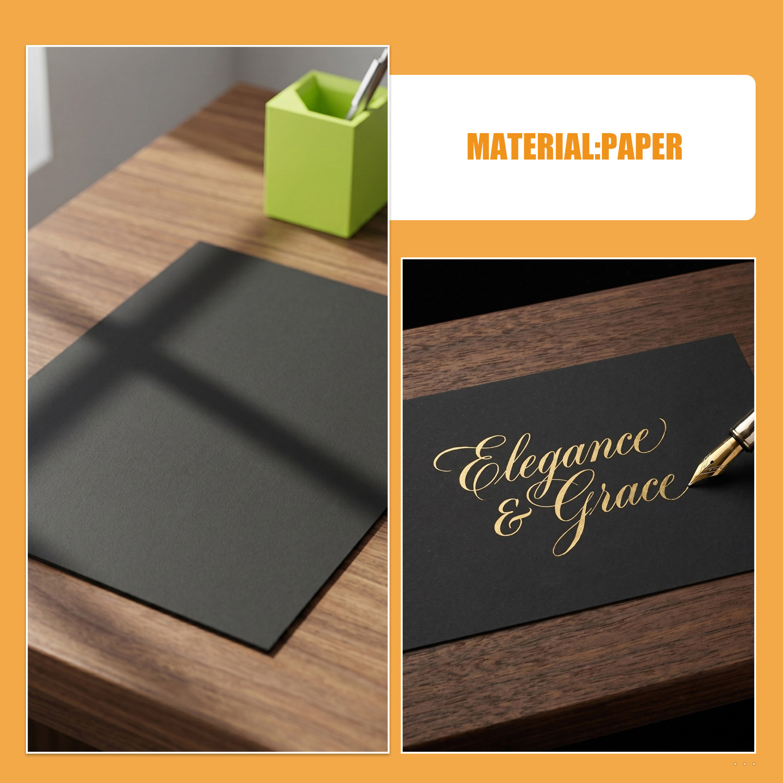 60Pcs Black Cardstock Thick He - Papercraft Supply Invitation 评论和价格