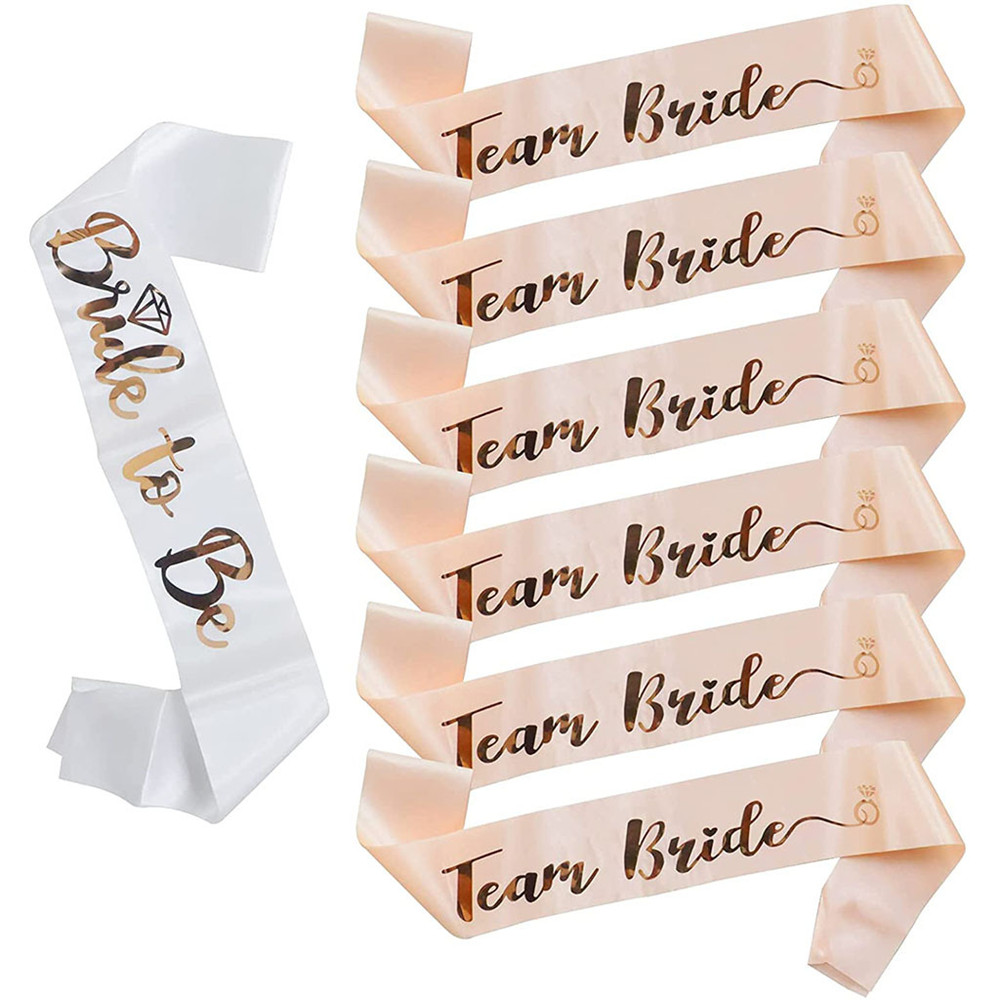 1Set Rose Gold Team Bride To B - Bride Tribe Sash 评论和价格