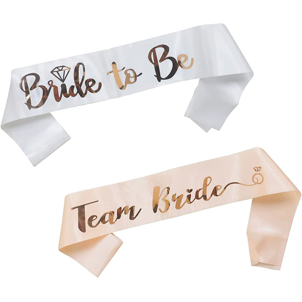 1Set Rose Gold Team Bride To B - Bride Tribe Sash 评论和价格