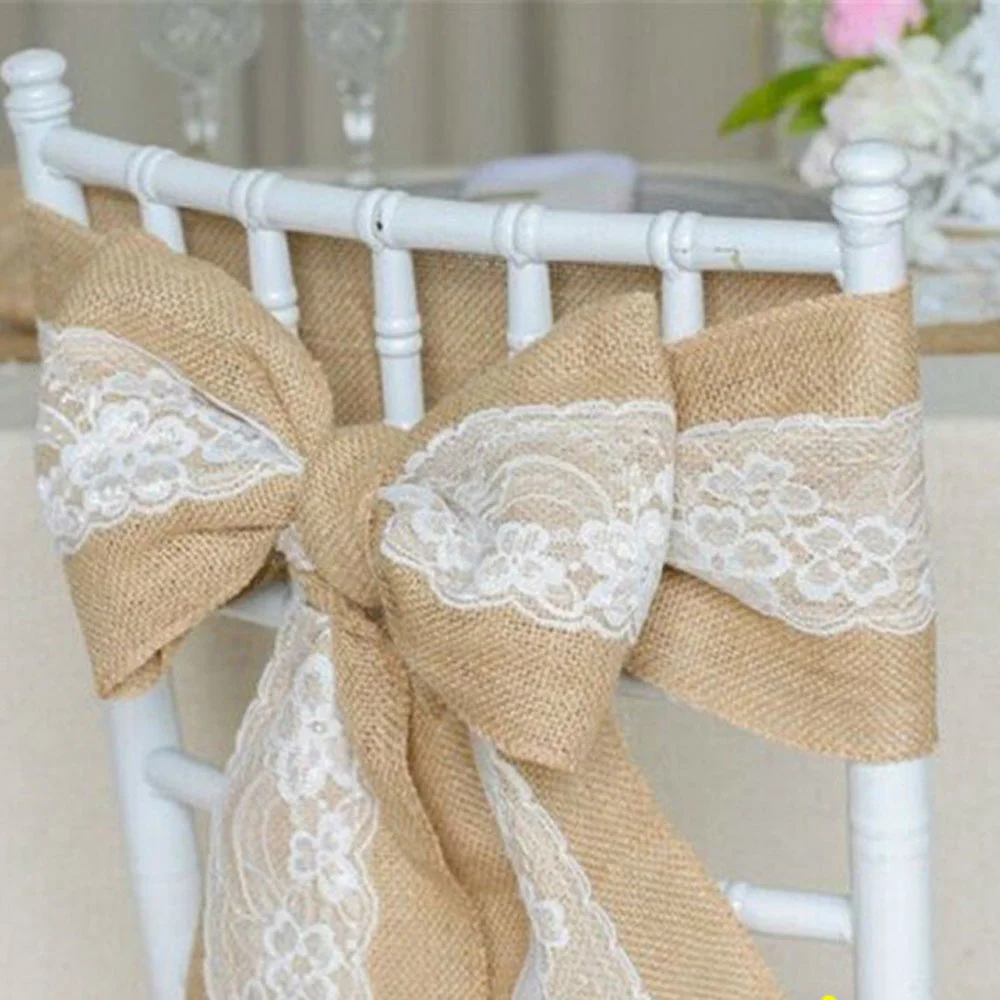10PC Linen Chair Back Decorati - Supply Wedding Venue 评论和价格