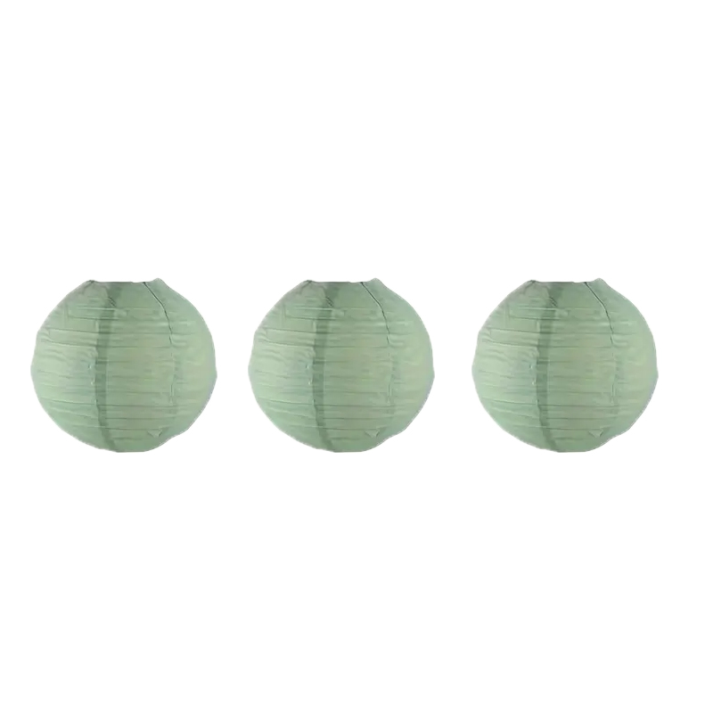 3Pcs Round Hanging Sage Green  - Wedding Event Supply 评论和价格