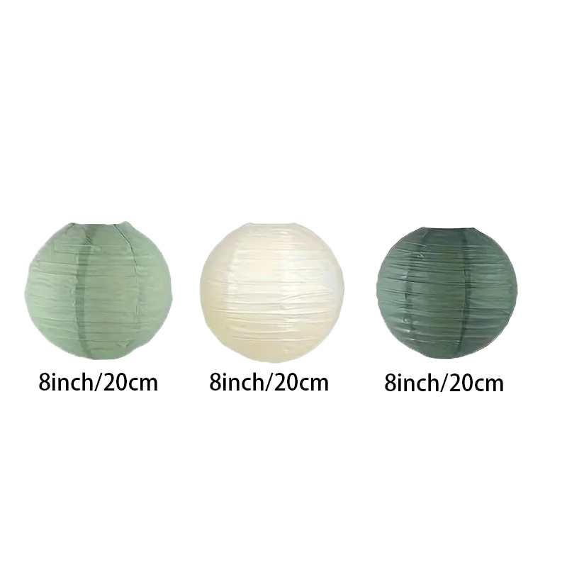 3Pcs Round Hanging Sage Green  - Wedding Event Supply 评论和价格