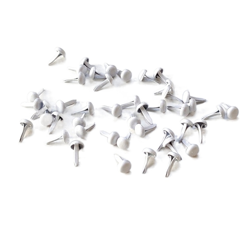 500pcs 4.5mm White  Metal Brad - Papercraft Supply Invitation 评论和价格