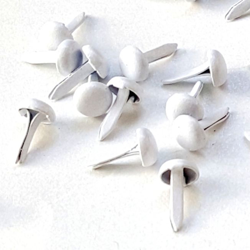 500pcs 4.5mm White  Metal Brad - Papercraft Supply Invitation 评论和价格