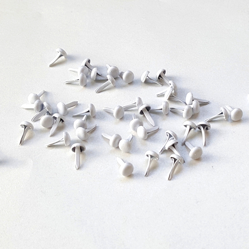 500pcs 4.5mm White  Metal Brad - Papercraft Supply Invitation 评论和价格