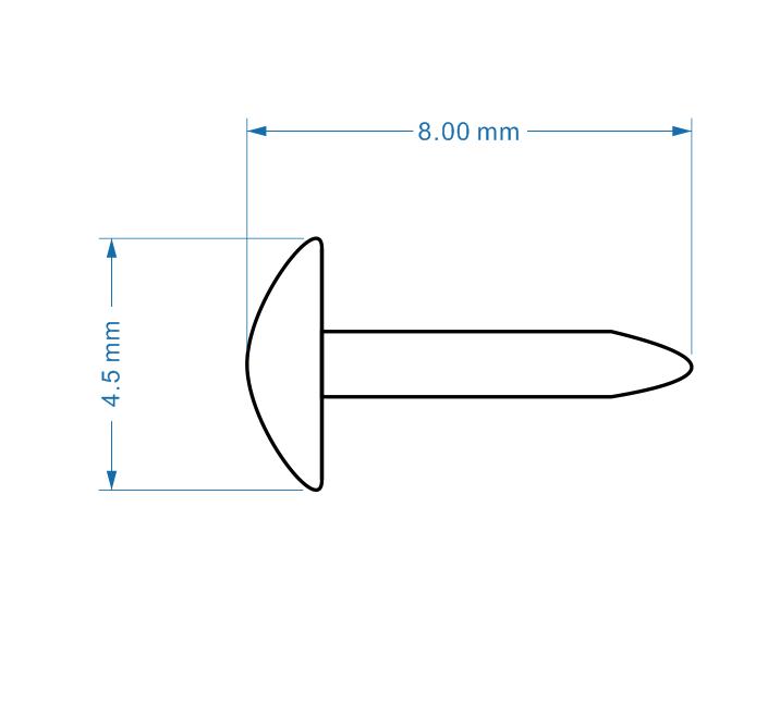 500pcs 4.5mm White  Metal Brad - Papercraft Supply Invitation 评论和价格