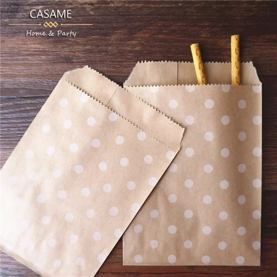 50pcs, 15x10cm Wave Dot Kraft  - Wedding Supply Business 评论和价格