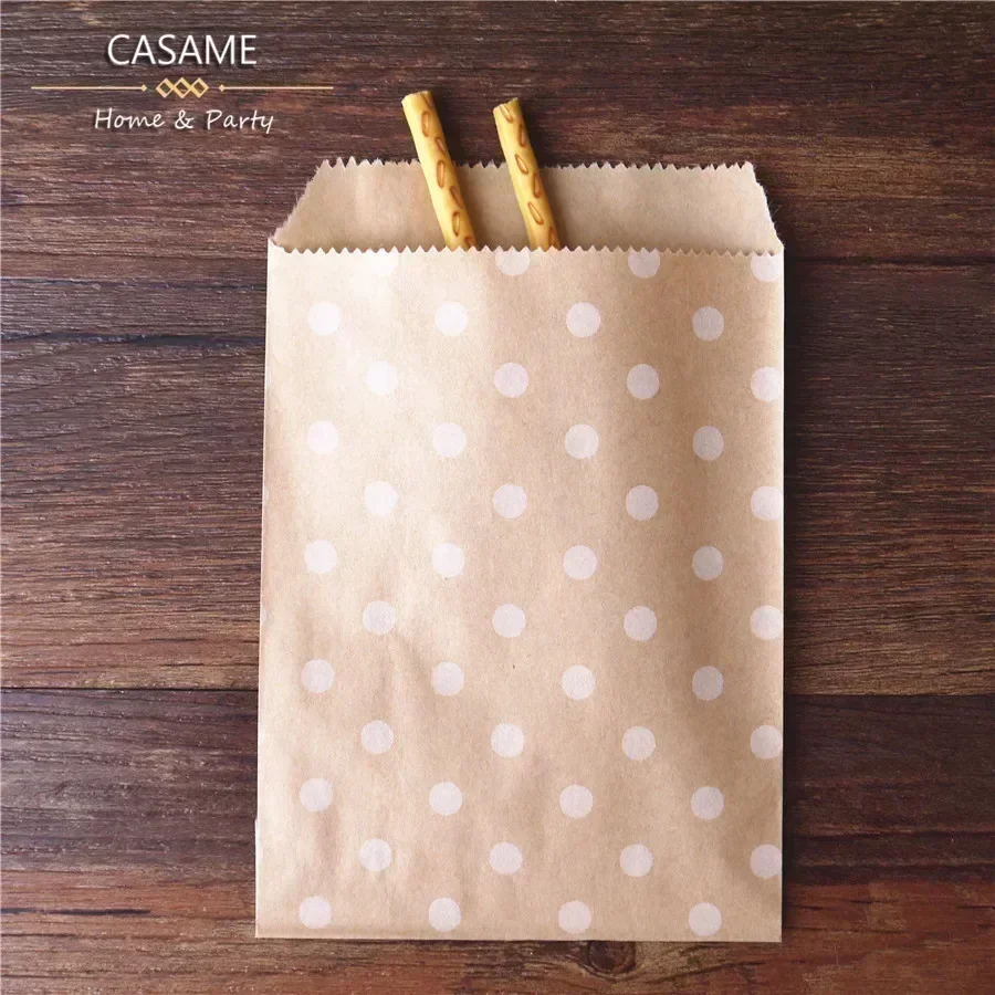 50pcs, 15x10cm Wave Dot Kraft  - Wedding Supply Business 评论和价格