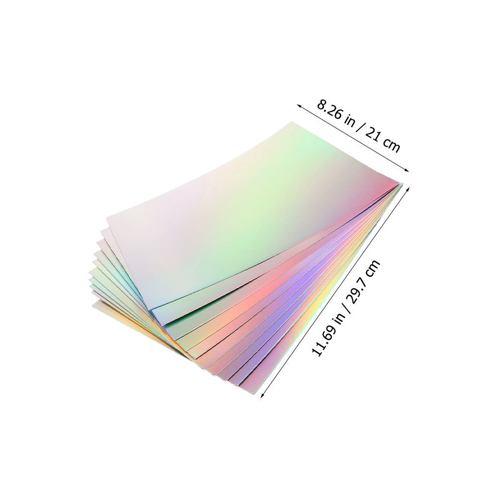 10Sheets Holographic Cardstock - Papercraft Supply Invitation 评论和价格