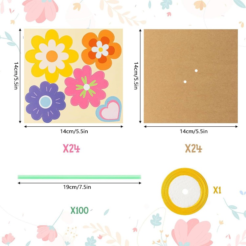 100Pcs DIY Flower Bouquet Kit  - Papercraft Supply Ribbon 评论和价格