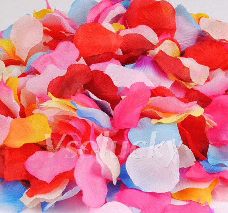 100pcs Silk Rose Petals Table  - Supply Wedding Venue 评论和价格