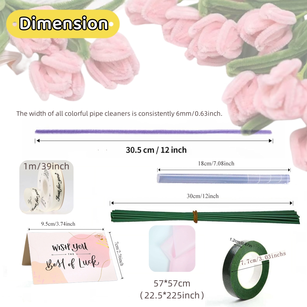 200pcs Pipe Cleaners Craft Sup - Papercraft Supply Ribbon 评论和价格