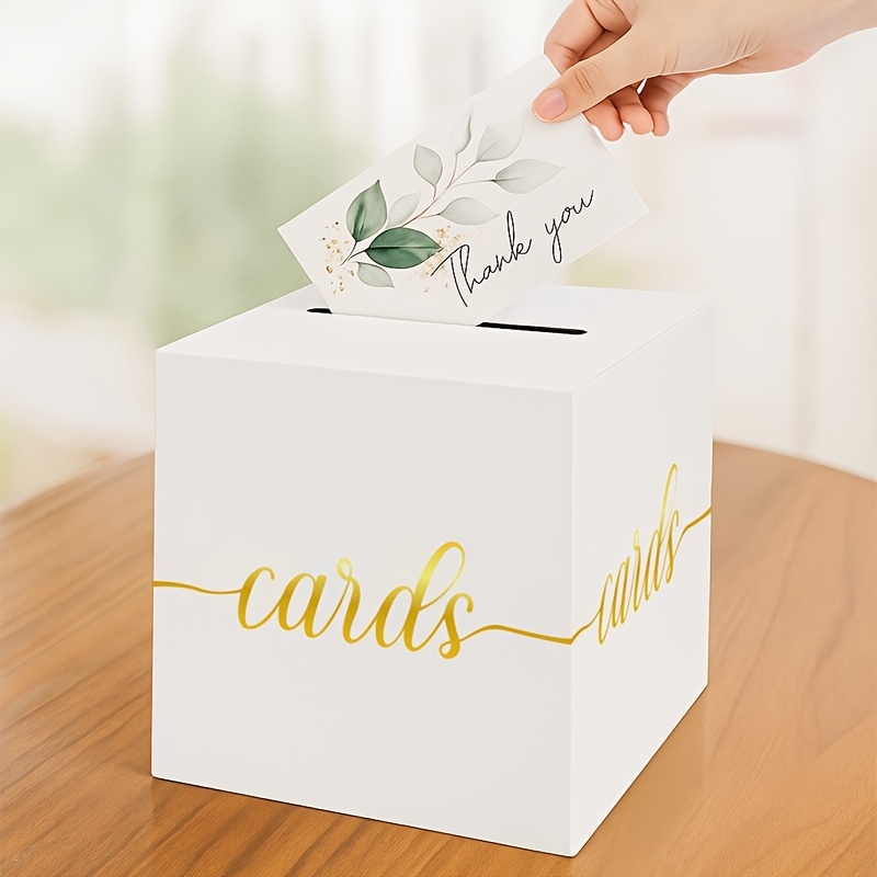 4pcs White Wedding Card with G - Wedding Card Box 评论和价格