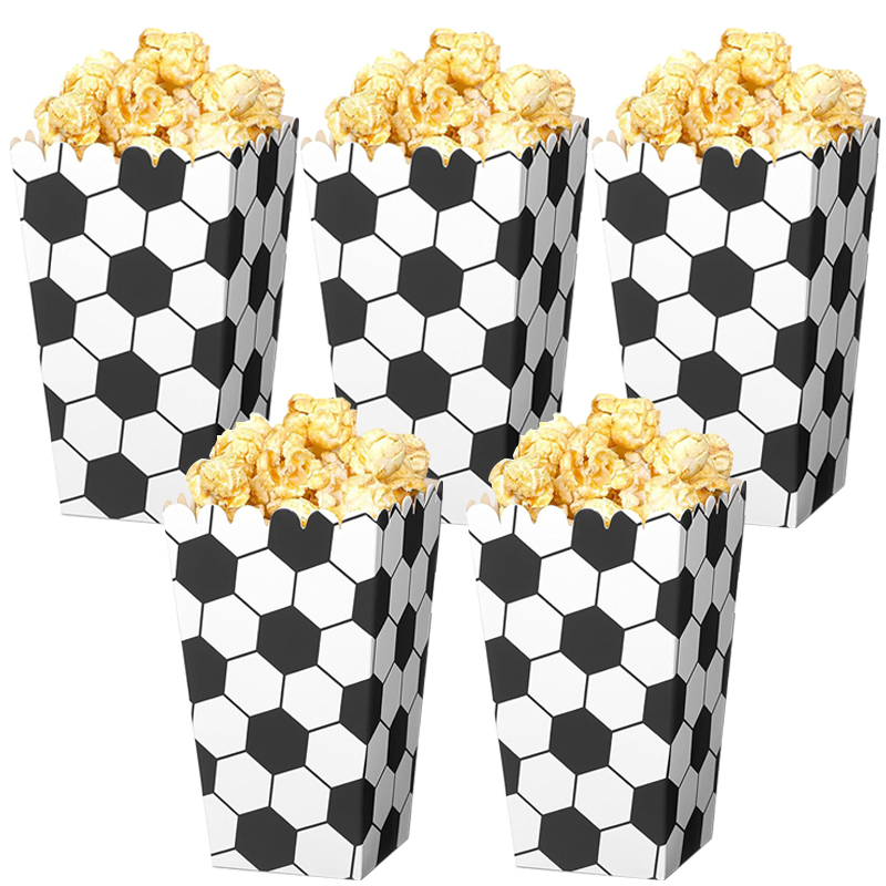 6/18Pcs  Football Popcorn Boxe - Wedding Event Supply 评论和价格