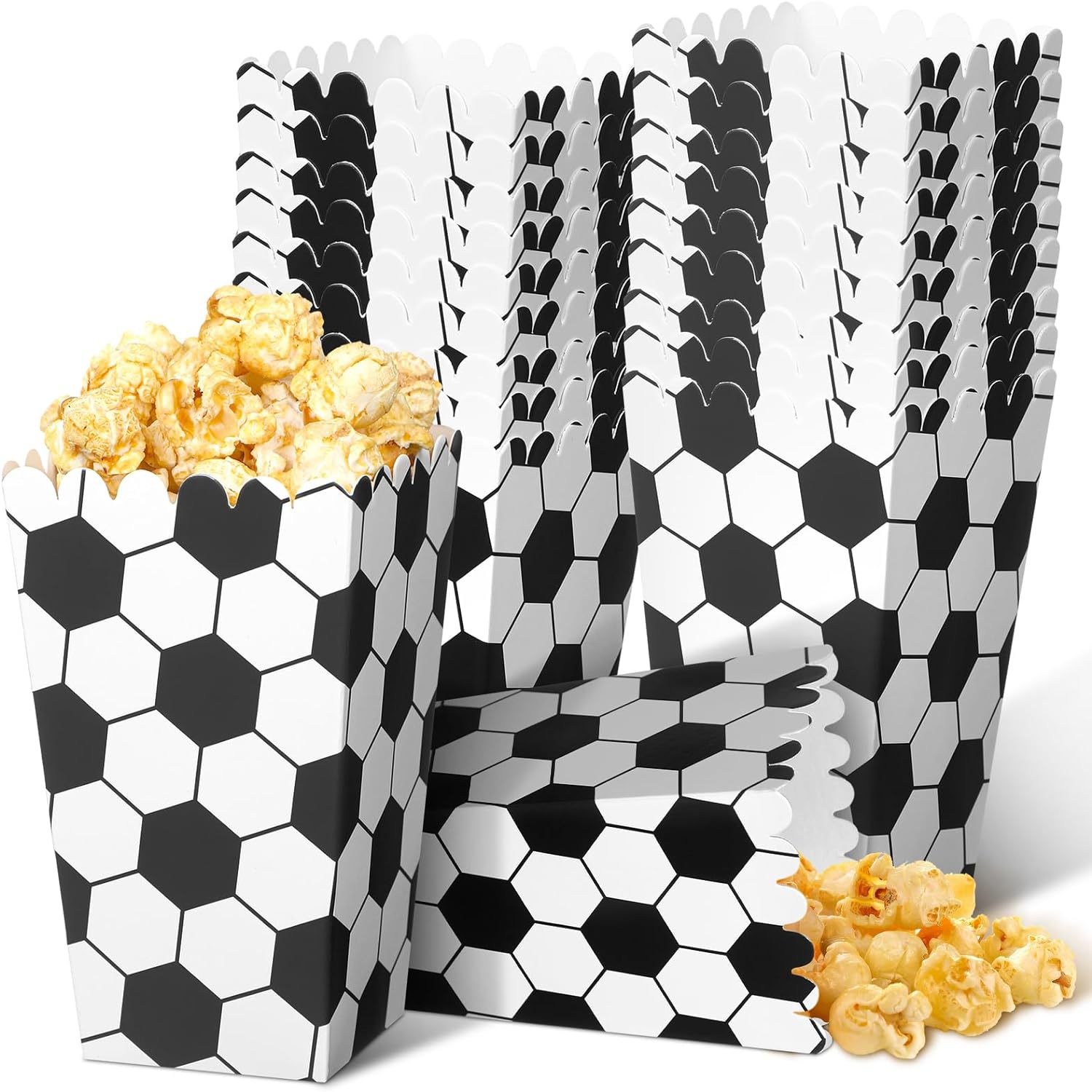6/18Pcs  Football Popcorn Boxe - Wedding Event Supply 评论和价格
