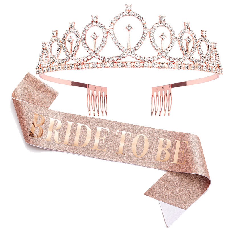 1set Rose Gold Bride to Be Sat - Bride Tribe Sash 评论和价格