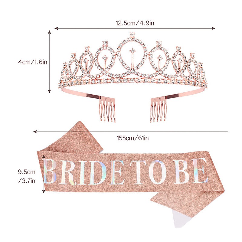 1set Rose Gold Bride to Be Sat - Bride Tribe Sash 评论和价格