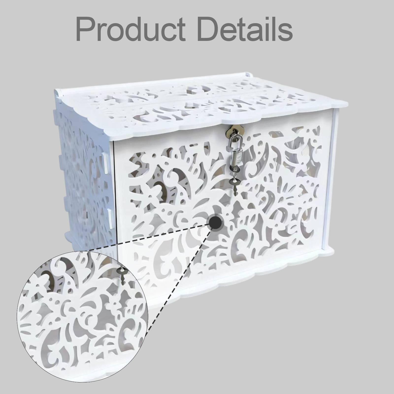 Spacious Locking Wedding Cards - Wedding Card Box 评论和价格