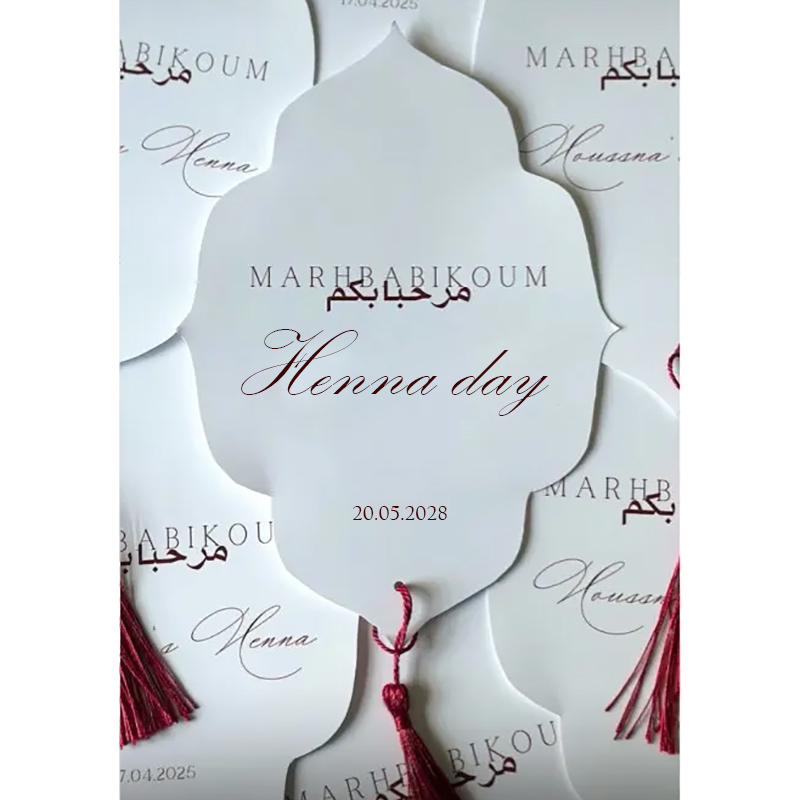 Custom Henna Day Card Night Pa - Wedding Supply Business 评论和价格