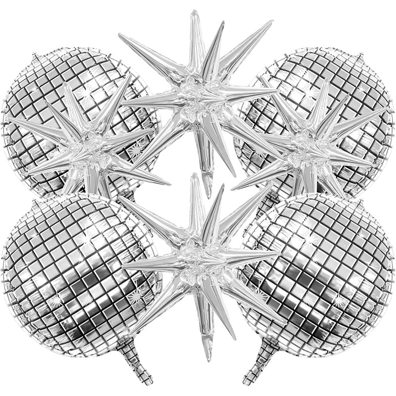 8pcs Silver Disco Explosion St - Supply Wedding Venue 评论和价格